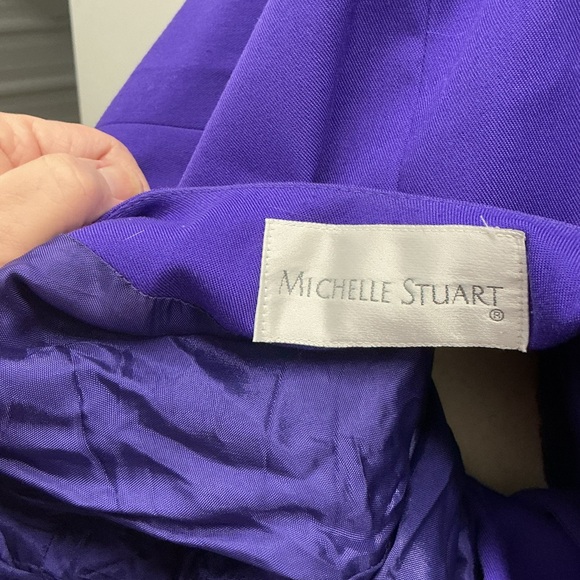 Michelle Stuart Purple Double Breasted Blazer | Gold Buttons | Size L (Estimated - Picture 5 of 5